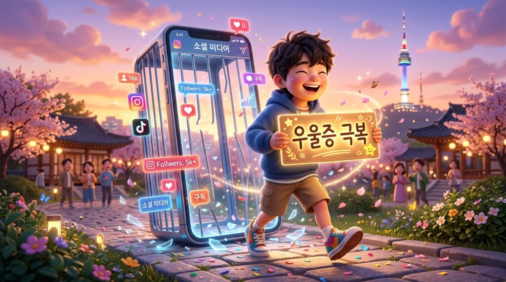 소셜미디어에서 벗어나 우울증 극복중인 남자