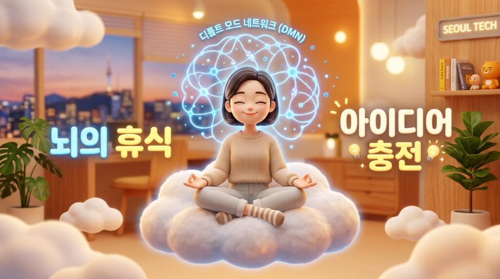 스마트폰을 멀리 두고 일기장에 펜으로 아이디어를 적는 인포그래픽
